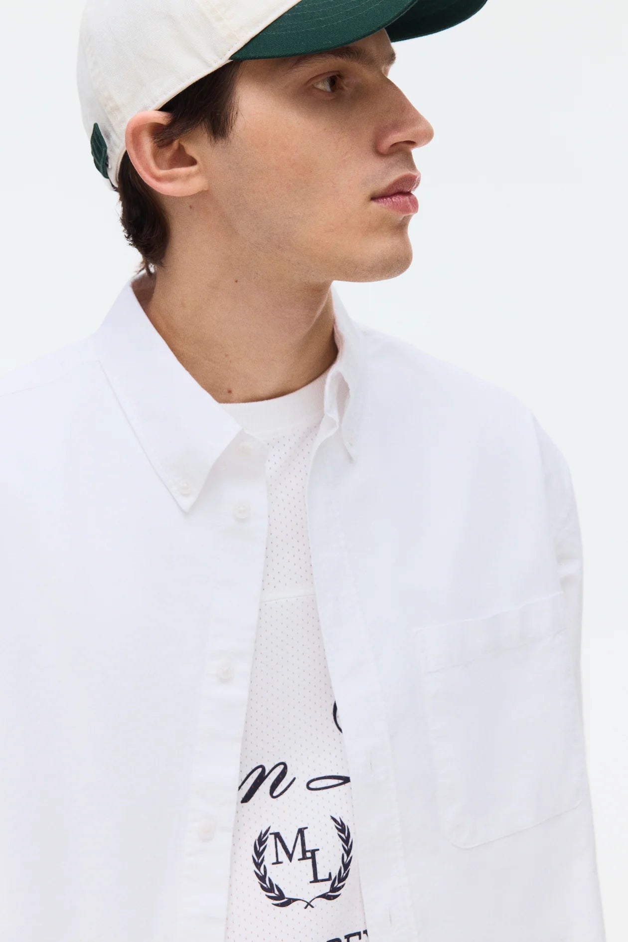 Camisa Oxford Relaxed Fit de manga corta