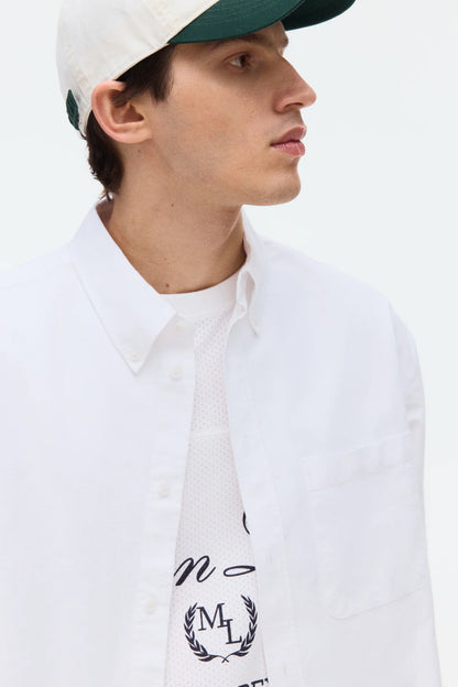 Camisa Oxford Relaxed Fit de manga corta