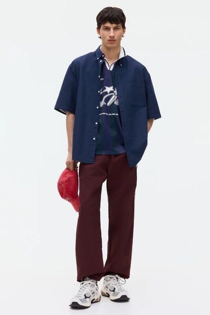 Camisa Oxford Relaxed Fit de manga corta