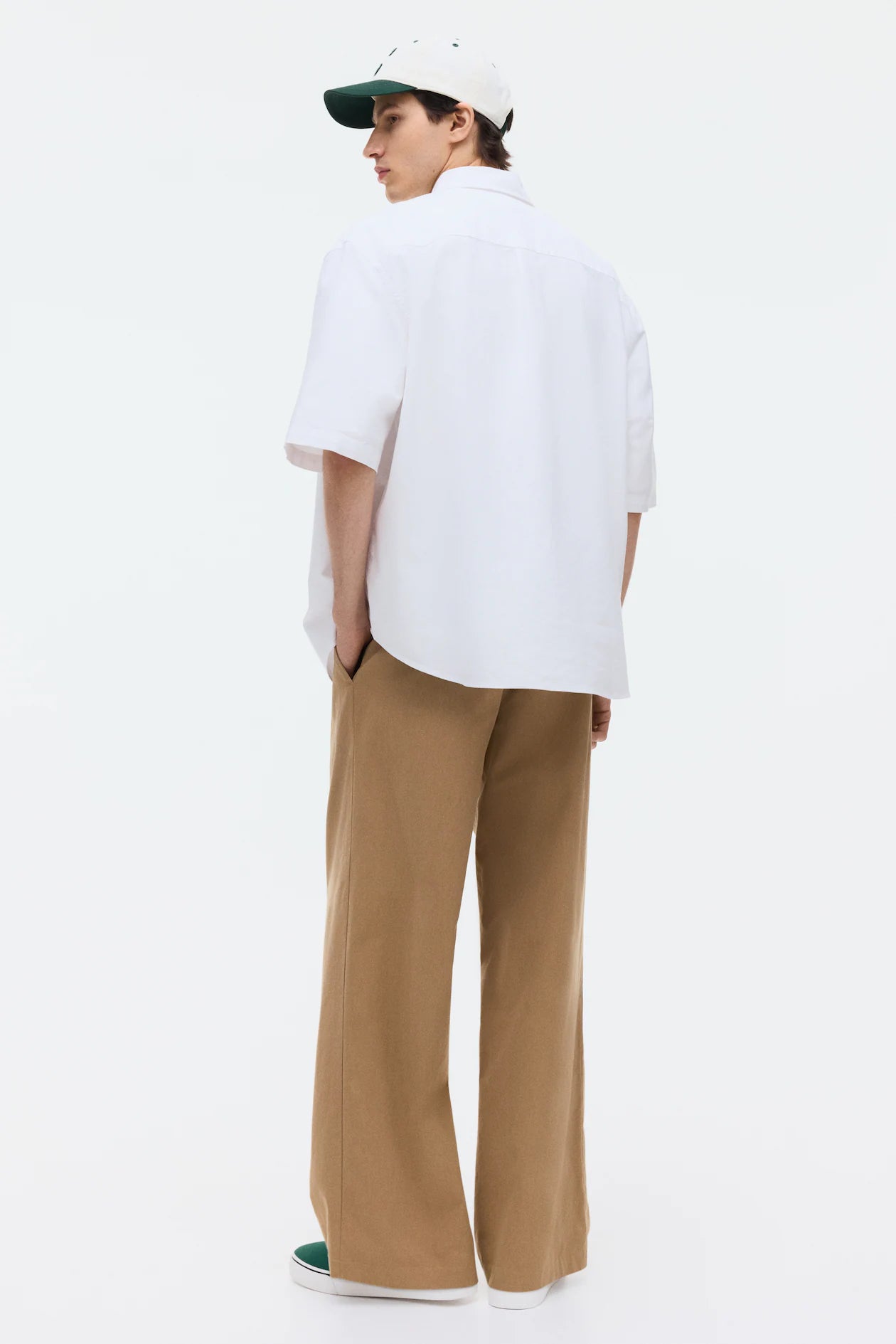 Camisa Oxford Relaxed Fit de manga corta