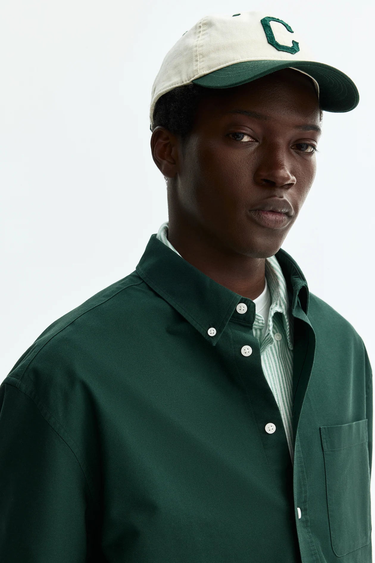 Camisa Oxford Relaxed Fit de manga corta