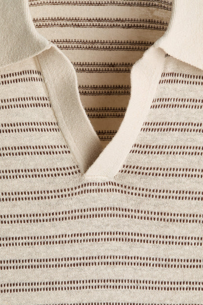 Playera polo Regular Fit en mezcla de lino
