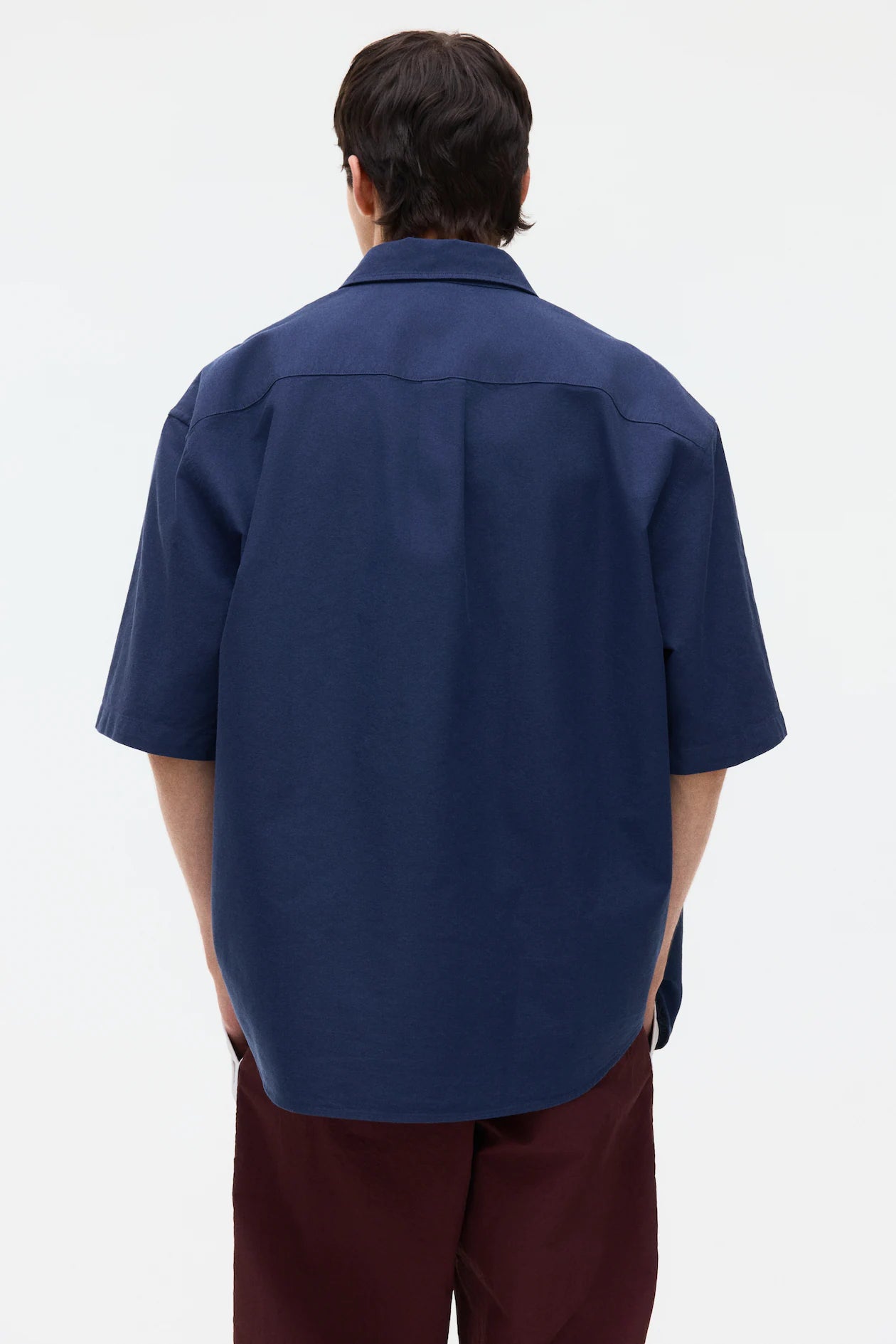 Camisa Oxford Relaxed Fit de manga corta