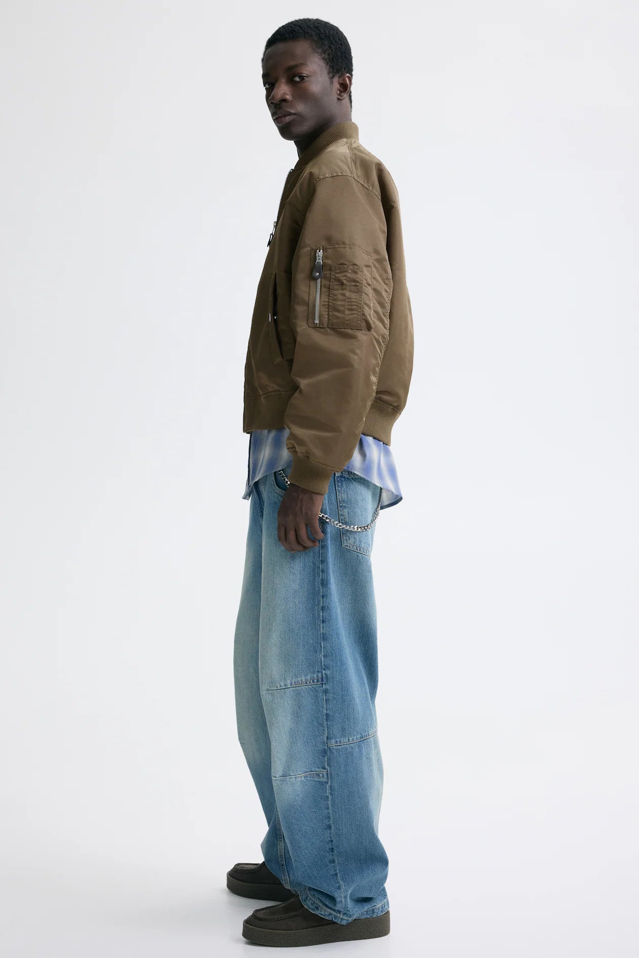 Chamarra bomber en nylon