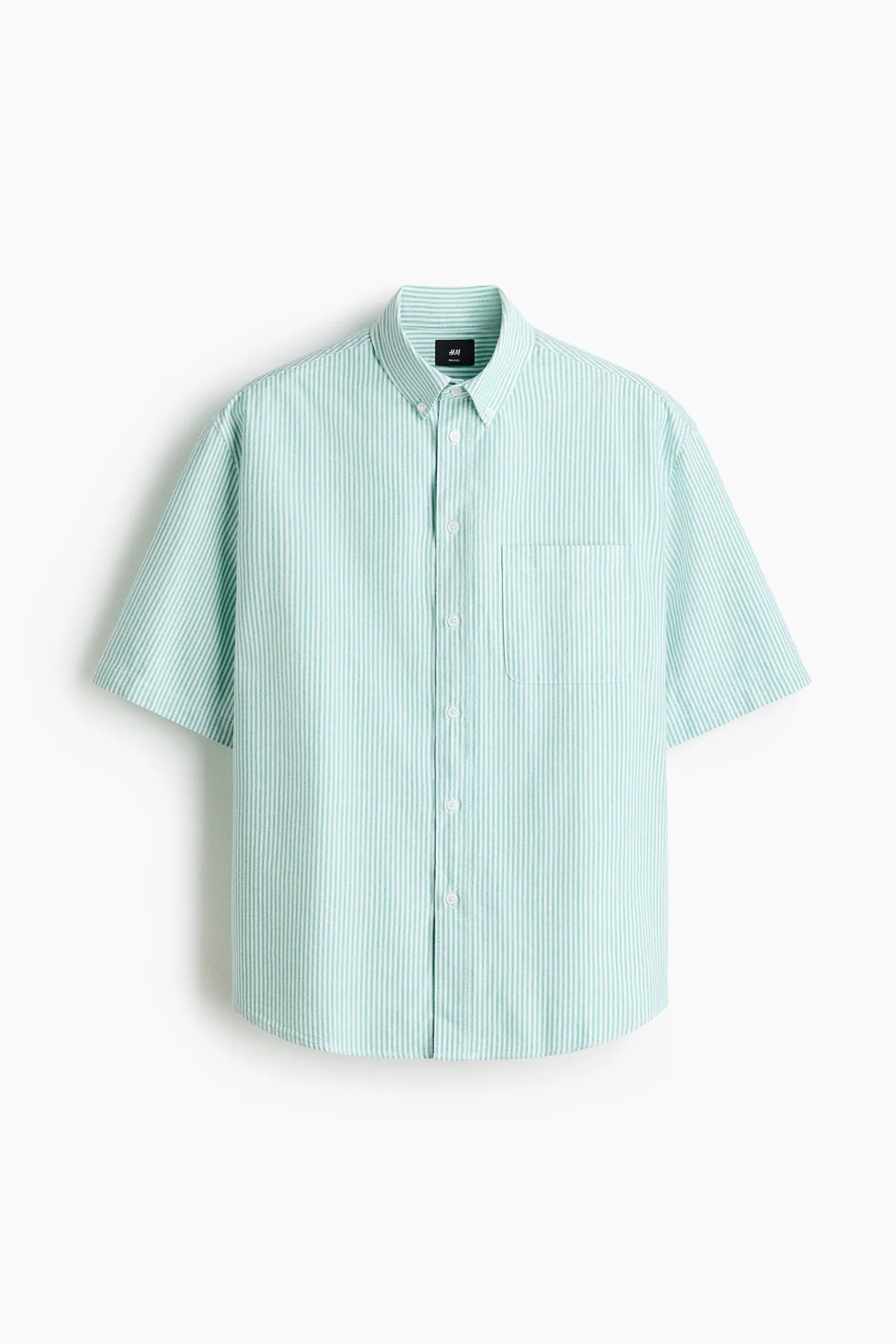Camisa Oxford Relaxed Fit de manga corta