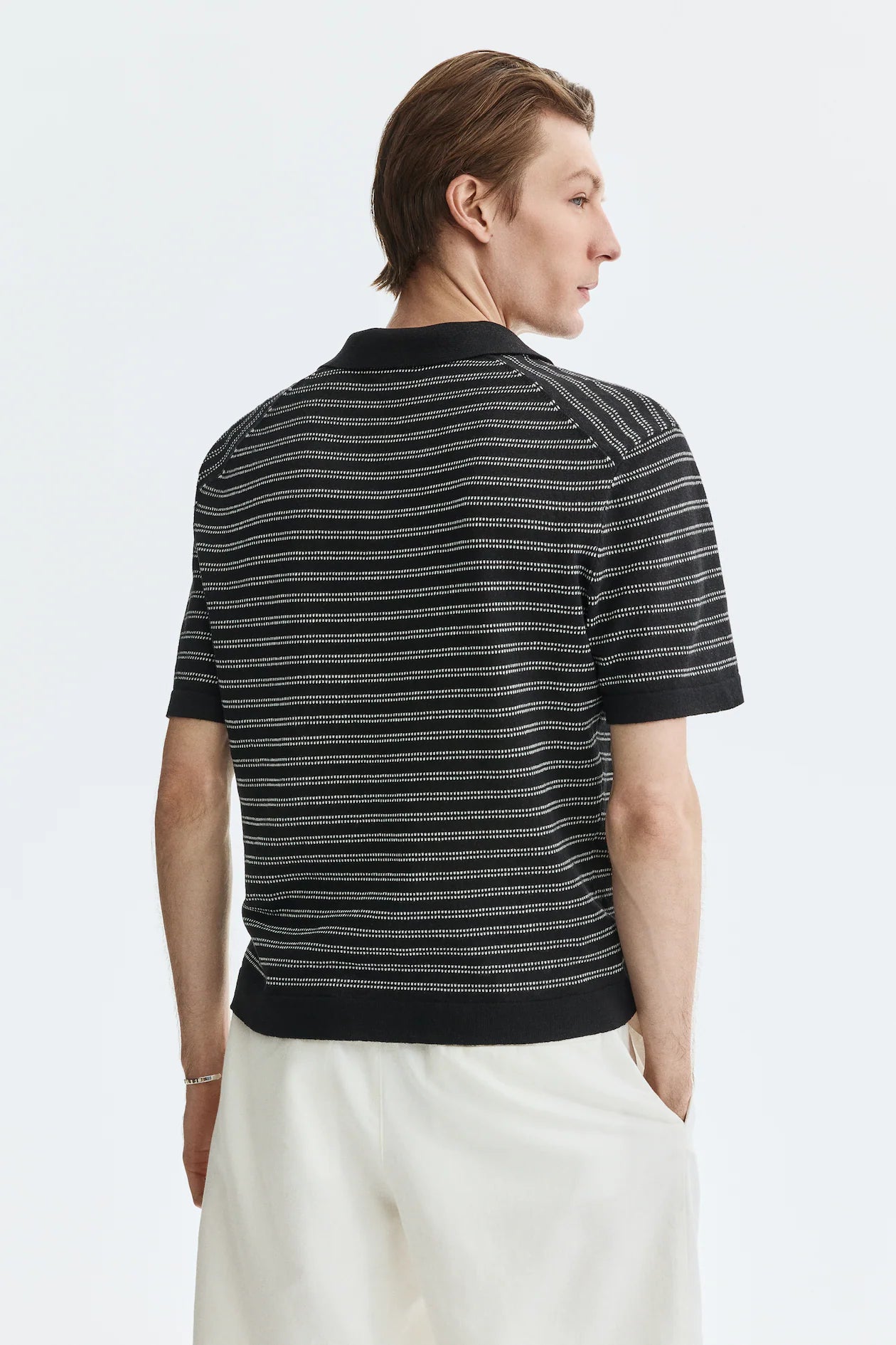 Playera polo Regular Fit en mezcla de lino