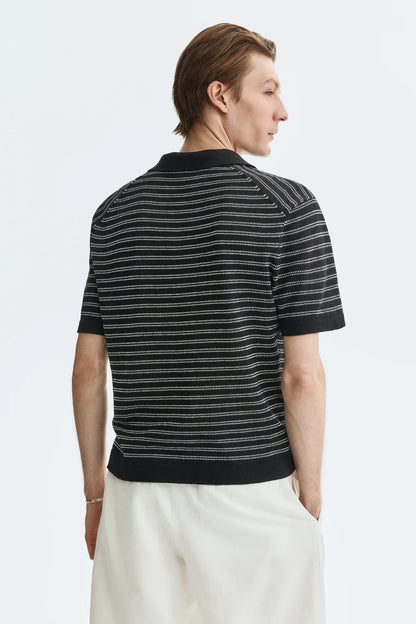 Playera polo Regular Fit en mezcla de lino