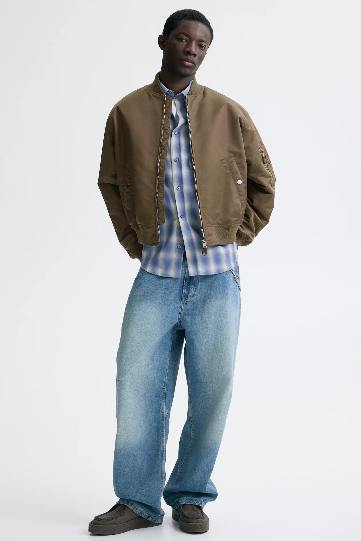 Chamarra bomber en nylon
