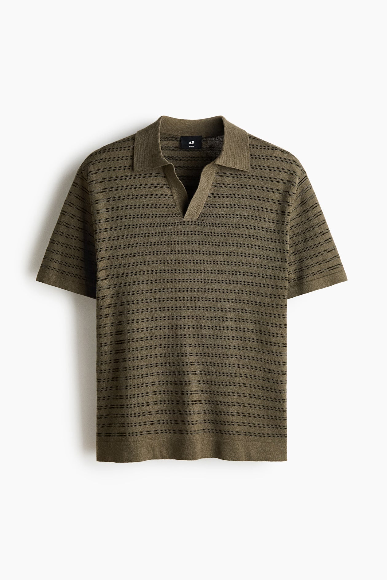 Playera polo Regular Fit en mezcla de lino
