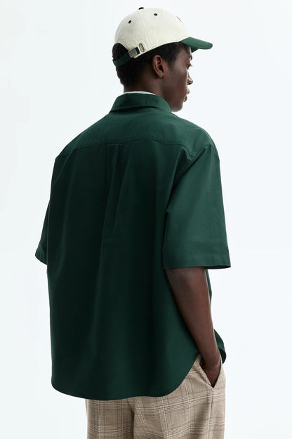 Camisa Oxford Relaxed Fit de manga corta