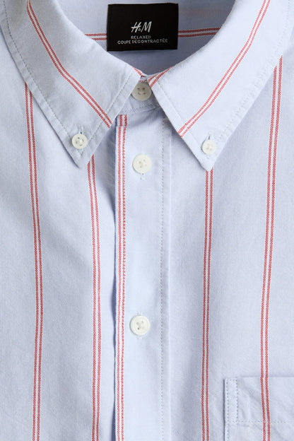 Camisa Oxford Relaxed Fit de manga corta