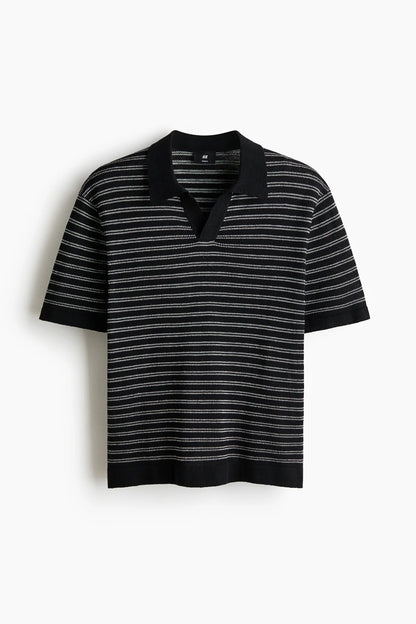 Playera polo Regular Fit en mezcla de lino