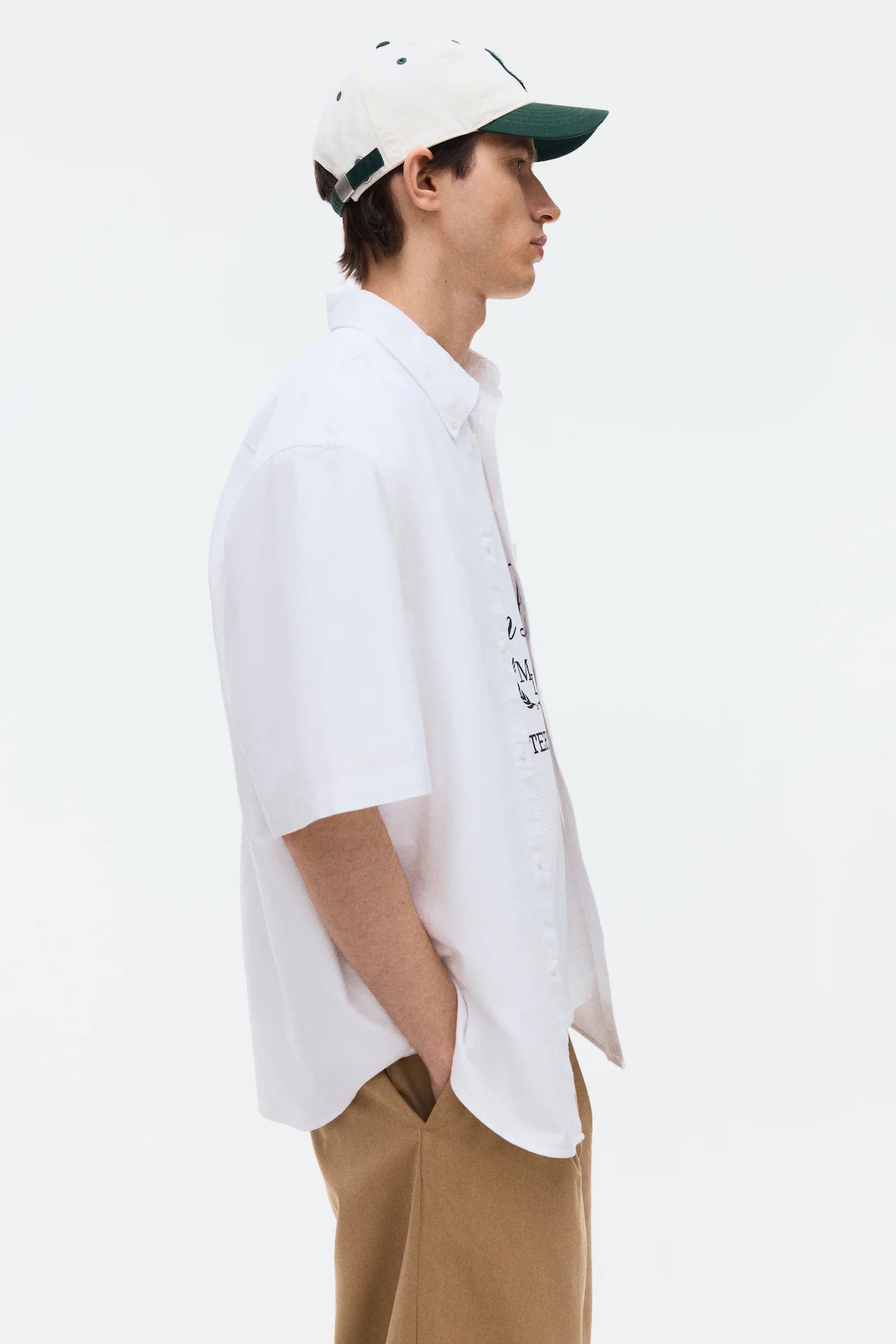 Camisa Oxford Relaxed Fit de manga corta