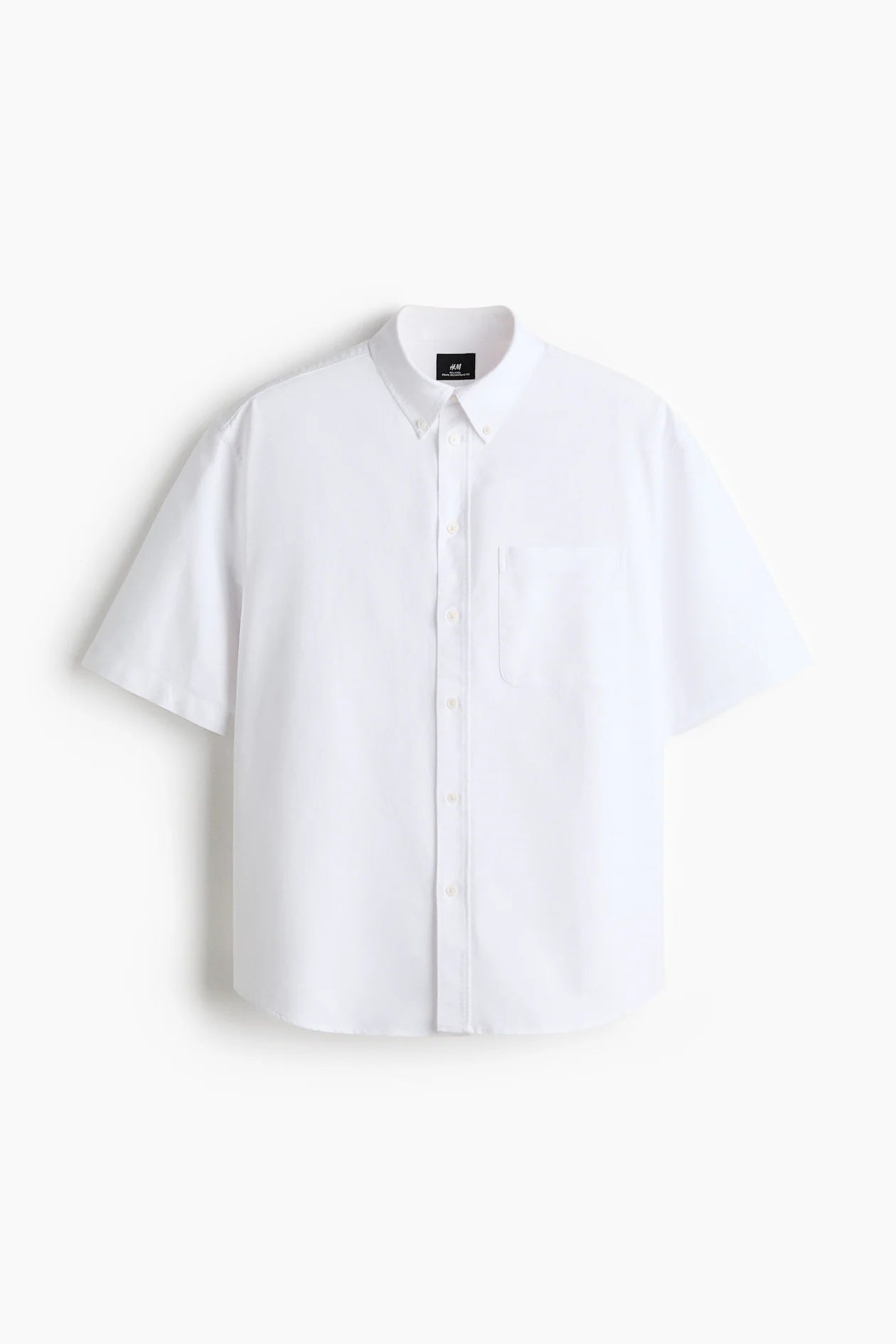 Camisa Oxford Relaxed Fit de manga corta