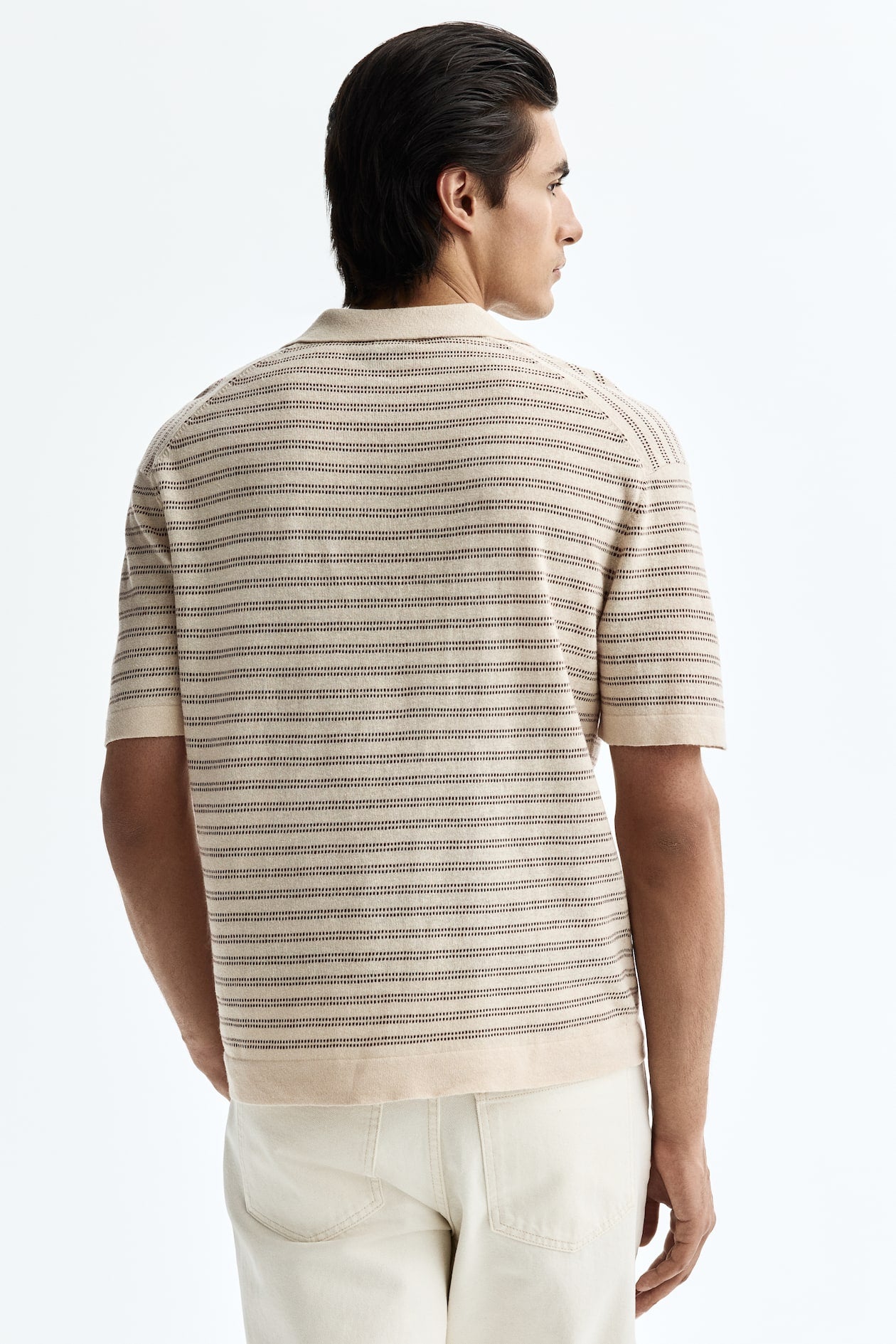 Playera polo Regular Fit en mezcla de lino
