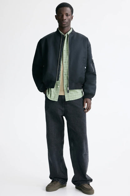 Chamarra bomber en nylon