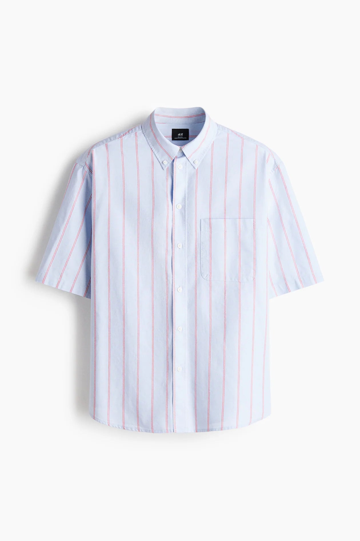 Camisa Oxford Relaxed Fit de manga corta