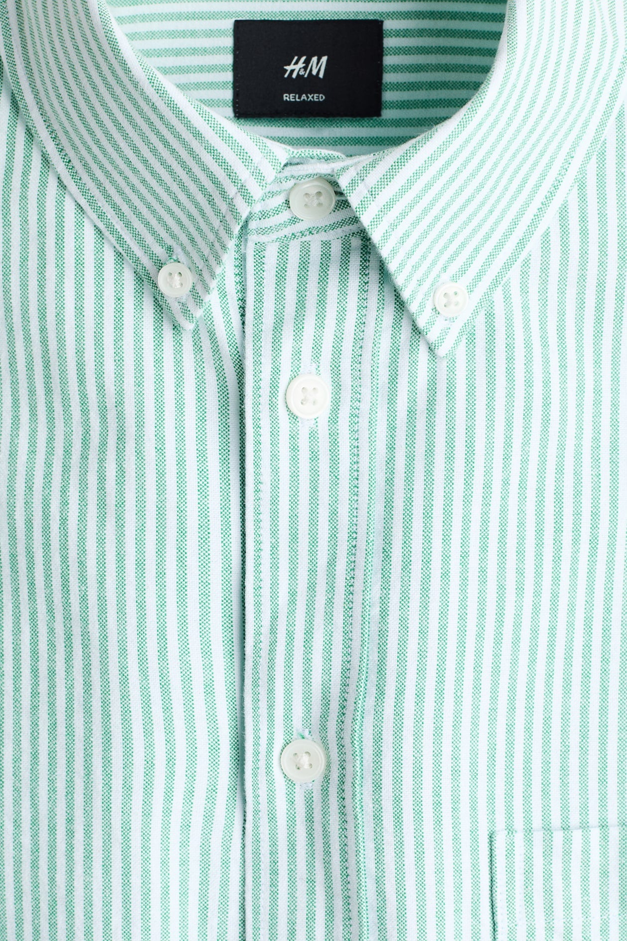 Camisa Oxford Relaxed Fit de manga corta