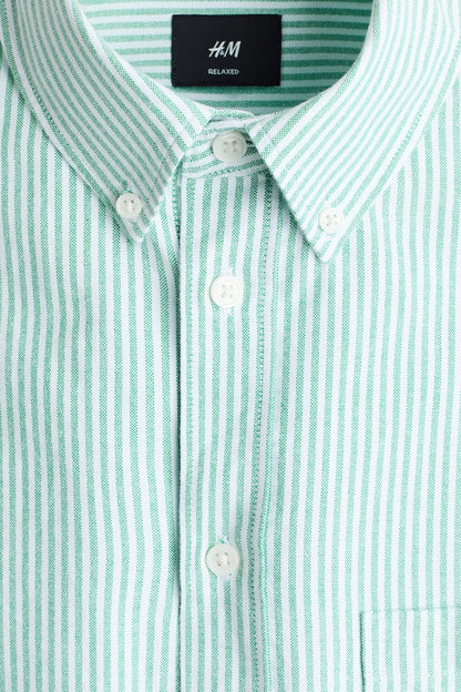 Camisa Oxford Relaxed Fit de manga corta