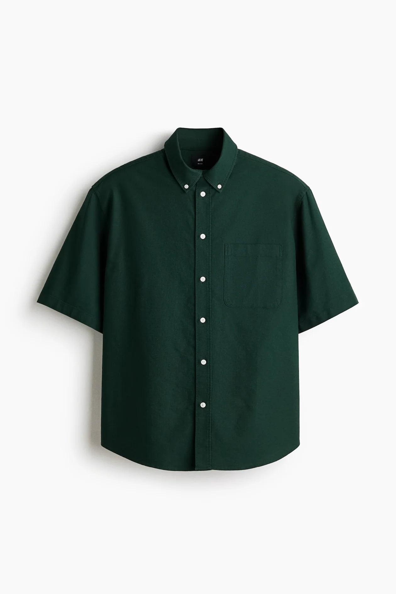 Camisa Oxford Relaxed Fit de manga corta